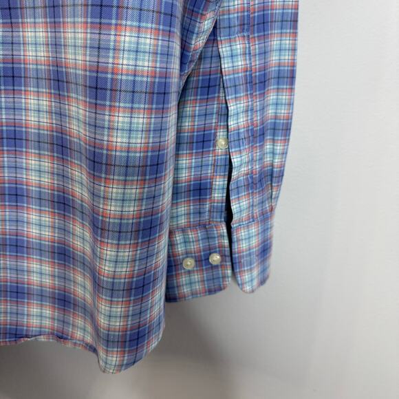 Peter Millar Men's Whitby Coast Plaid Button Down Blue Shirt Preppy Sz. XL - Picture 10 of 10